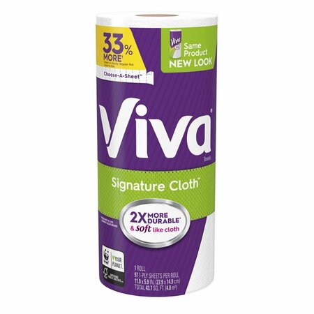 VIVA 1 Ply White Paper Towels - 97 Sheet 6001109